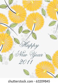 illustration of nappy new year 2011 wallpaper