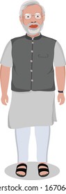 Illustration of Narendra Modi vector