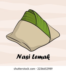 Illustration of nasi lemak in vector design