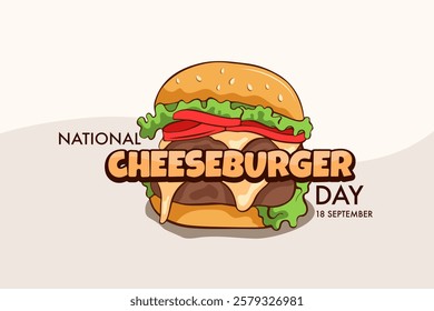 illustration of national cheeseburger day