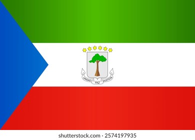 Illustration of the National Flag of the Republic of Equatorial Guinea. Vector element