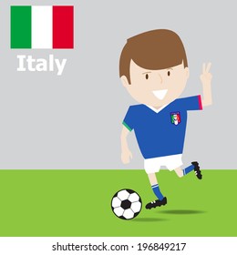 Illustration National Italy Soccer Player Italy Stock Vector Royalty Free Shutterstock