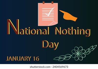 illustration of national nothing day vector design