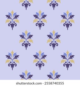 Illustration of a native flower bouquet pattern