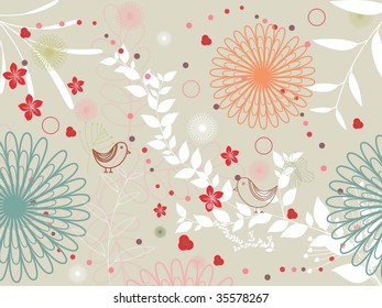 illustration of natural background, vector composition