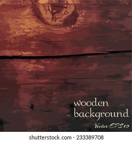 Illustration of the Natural Dark Wooden Background