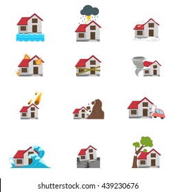 Illustration Of Natural Disaster Icon Set