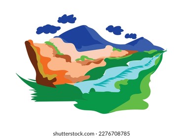 ilustración Diseño de plantilla de imagen VISTA NATURAL