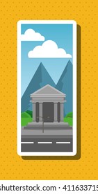 Illustration of nature city, vector design, building and real estate related
