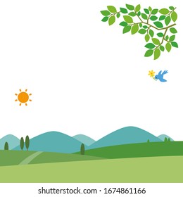 Illustration of nature landscape background