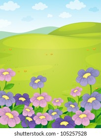 illustration of nature scene on a white background