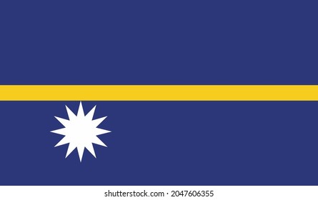 Illustration of Nauru National Flag