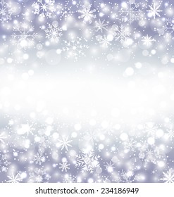 Illustration Navidad purple background with snowflakes and copy space for your text - vector