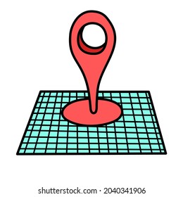 Illustration of navigation icon perfect for symbol, element, background and ect.