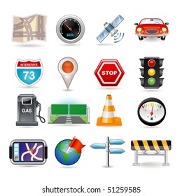 Illustration of navigation icon set