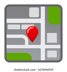 illustration of the navigation map location icon