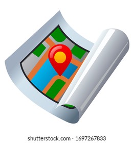 illustration of the navigation map location icon