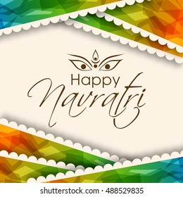 Illustration of Navratri with beautiful calligraphy.