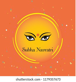 Illustration Navratri Celebration Poster Or Banner Background Subha Navratri