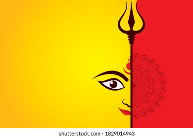 Illustration of Navratri utsav greeting card which is celebrate in India
