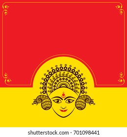 Illustration of Navratri utsav greeting card