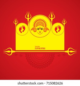 Illustration of Navratri utsav greeting card