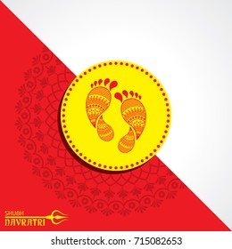 Illustration of Navratri utsav greeting card