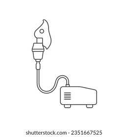 Illustration von Nebulizer, Asthmabehandlung.