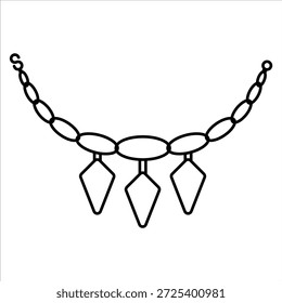 ilustração de um colar com um fundo branco