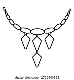 ilustração de um colar com um fundo branco