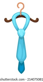 illustration of necktie with hanger vector