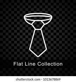Illustration of necktie icon on checkered background
