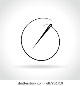 Illustration der Nadel auf weißem Hintergrund