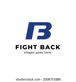 illustration of negative space letter f in letter b
