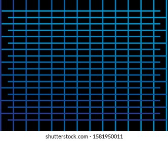 Illustration of a neon grid on a black background with electric blue and light blue gradients.