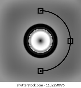 illustration neon lamp on ceiling abstract design 