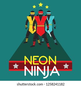 Illustration Neon Ninja