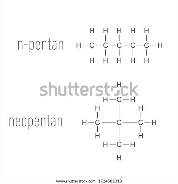 Illustration Neopentan Npentane Stock Vector (Royalty Free) 1724581318