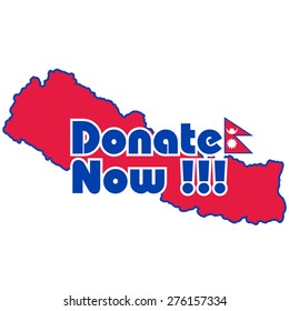 illustration of Nepal earthquake 2015 help and donation