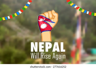 illustration of Nepal earthquake 2015 help and donation