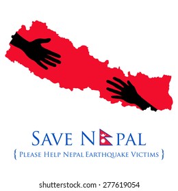 illustration of Nepal earthquake 2015 help and donation