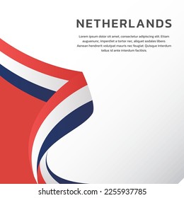 Illustration of Netherlands flag Template