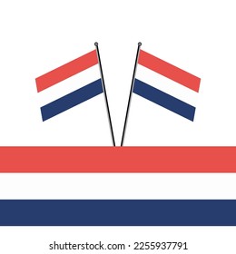 Ilustración de la plantilla de bandera de los Países Bajos