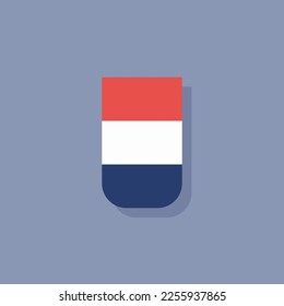 Ilustración de la plantilla de bandera de los Países Bajos