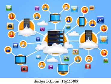 Illustration of network, EPS 10, contains transparency