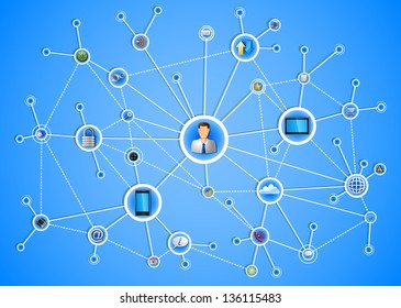 Illustration of network, EPS 10, contains transparency