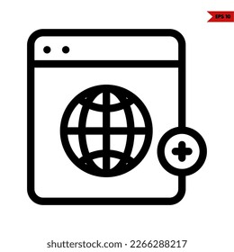 illustration of network line icon 