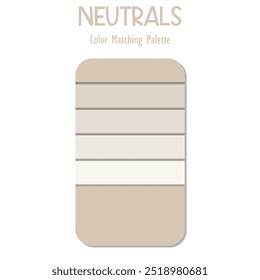 The Illustration of Neutral Color Matching Palette Ivory