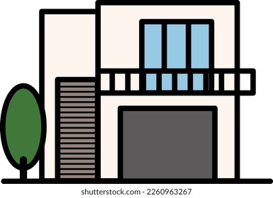 Illustration of a new detached house