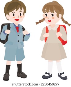Illustration of the new first grader.